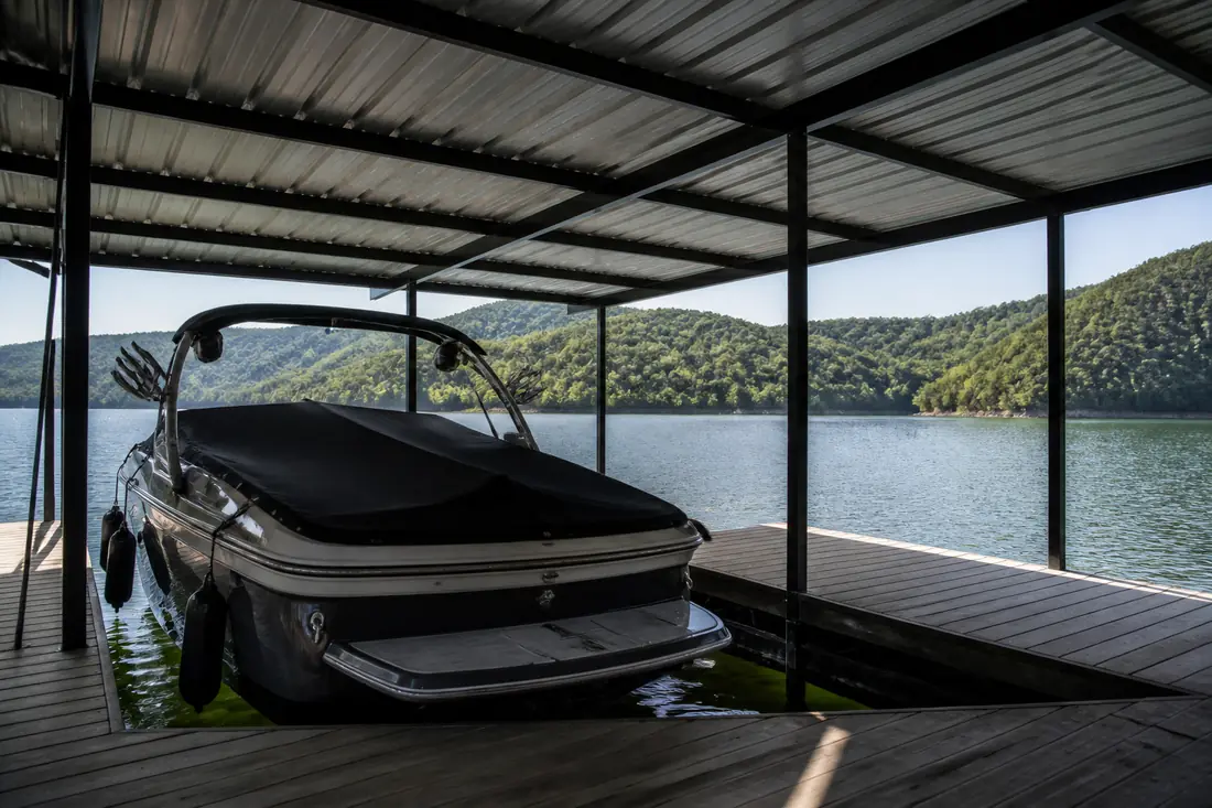 Covered slip — dock building
